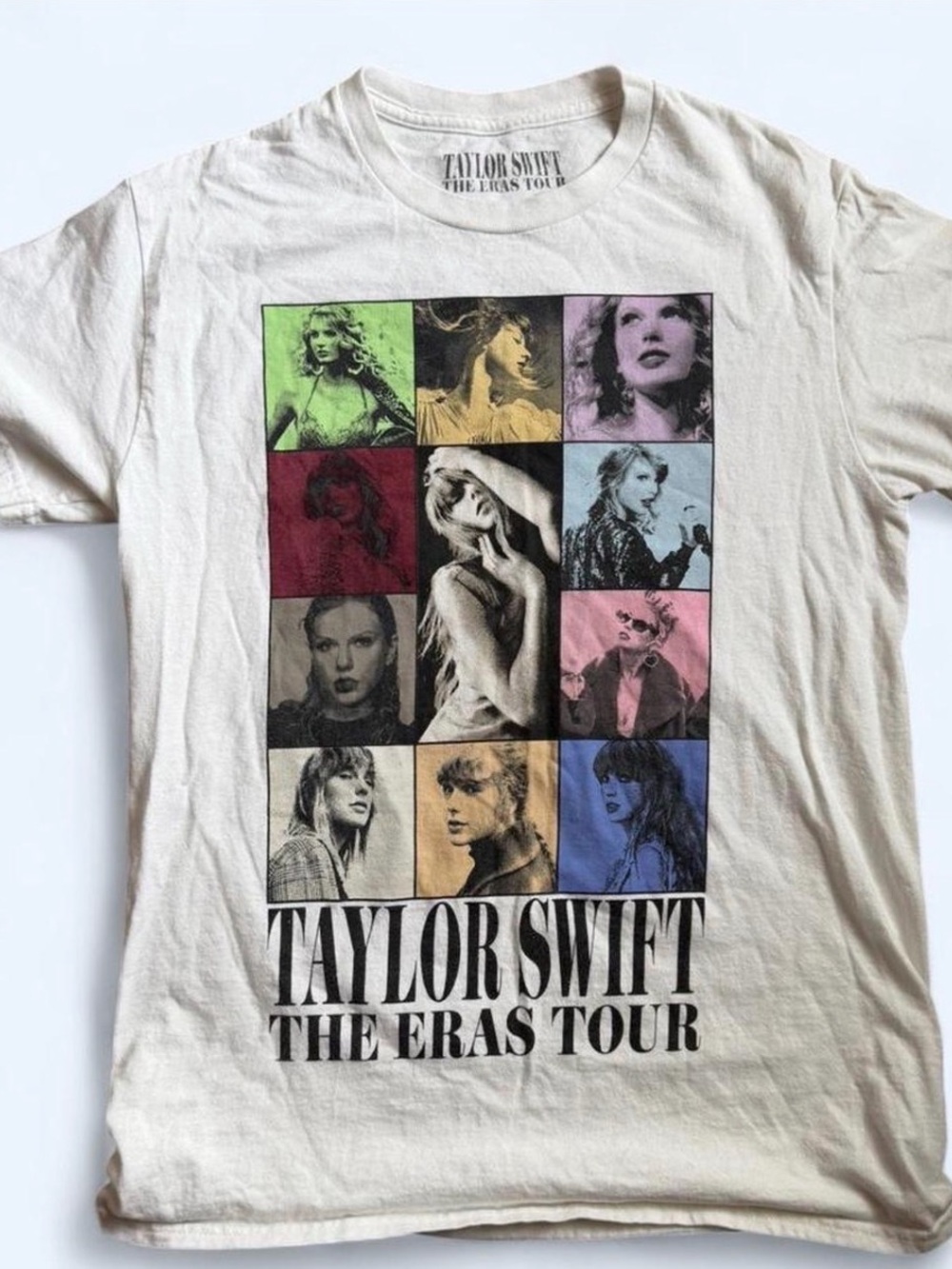 Taylor Swift Multicolor Eras Tour Graphic Tee - White